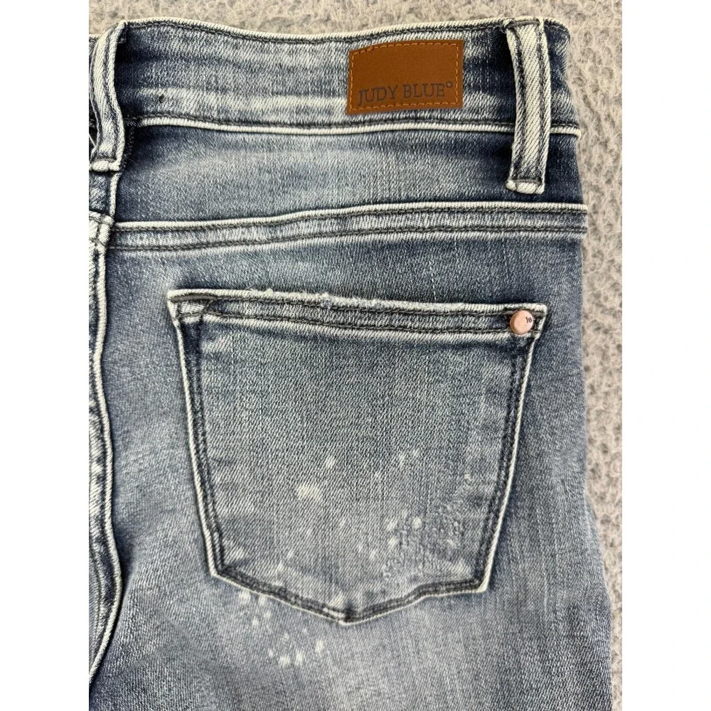 Judy Blue Jeans Womens 3/26 Dark Wash Skinny High Rise Stretch Denim Boutique